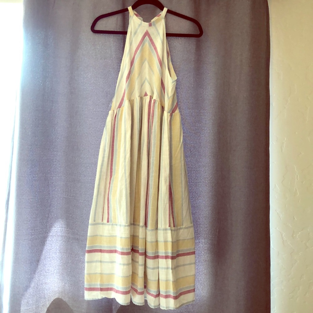 Listicle Pastel Stripped Maxi Dress with Pockets